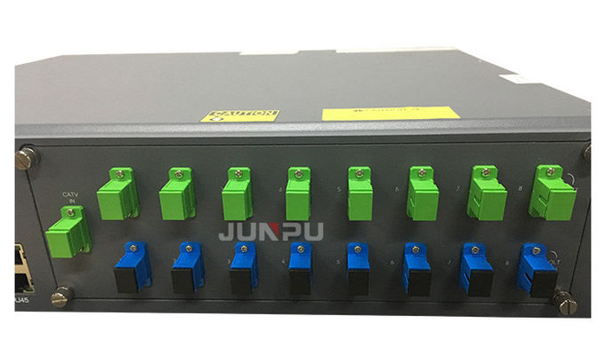 La tv via cavo 8 di Junpu 1550 Ports la rete a fibra ottica dell'amplificatore 22dbm Gpon di Wdm Edfa 3