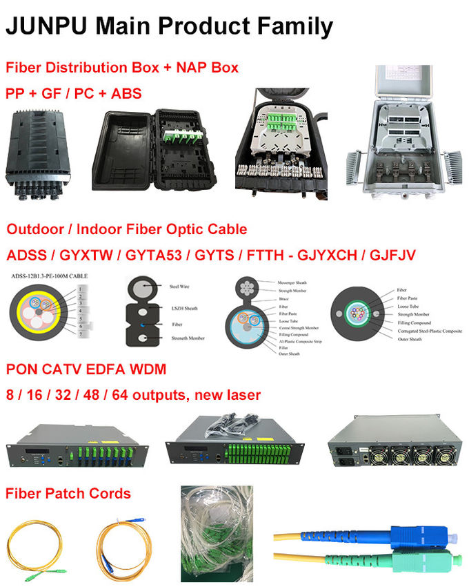 Produttori di fabbrica Outdoor 2 Core-144 Core FTTH ADSS Cavo di derivazione in fibra ottica 6